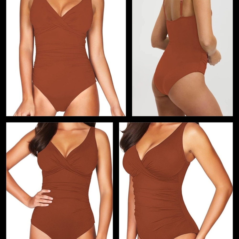 Orange 1pc swimsuit